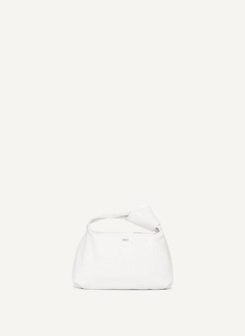 White DKNY Mini Modernist Knot Bags Tote Bags | USA-D0947