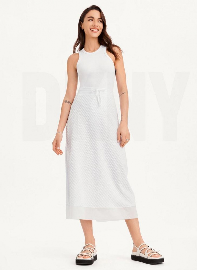 White DKNY Pull On Maxi Women\'s Skirts | USA-D1271