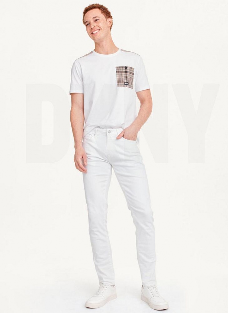 White DKNY Skinny Men's Jeans | USA-D1406