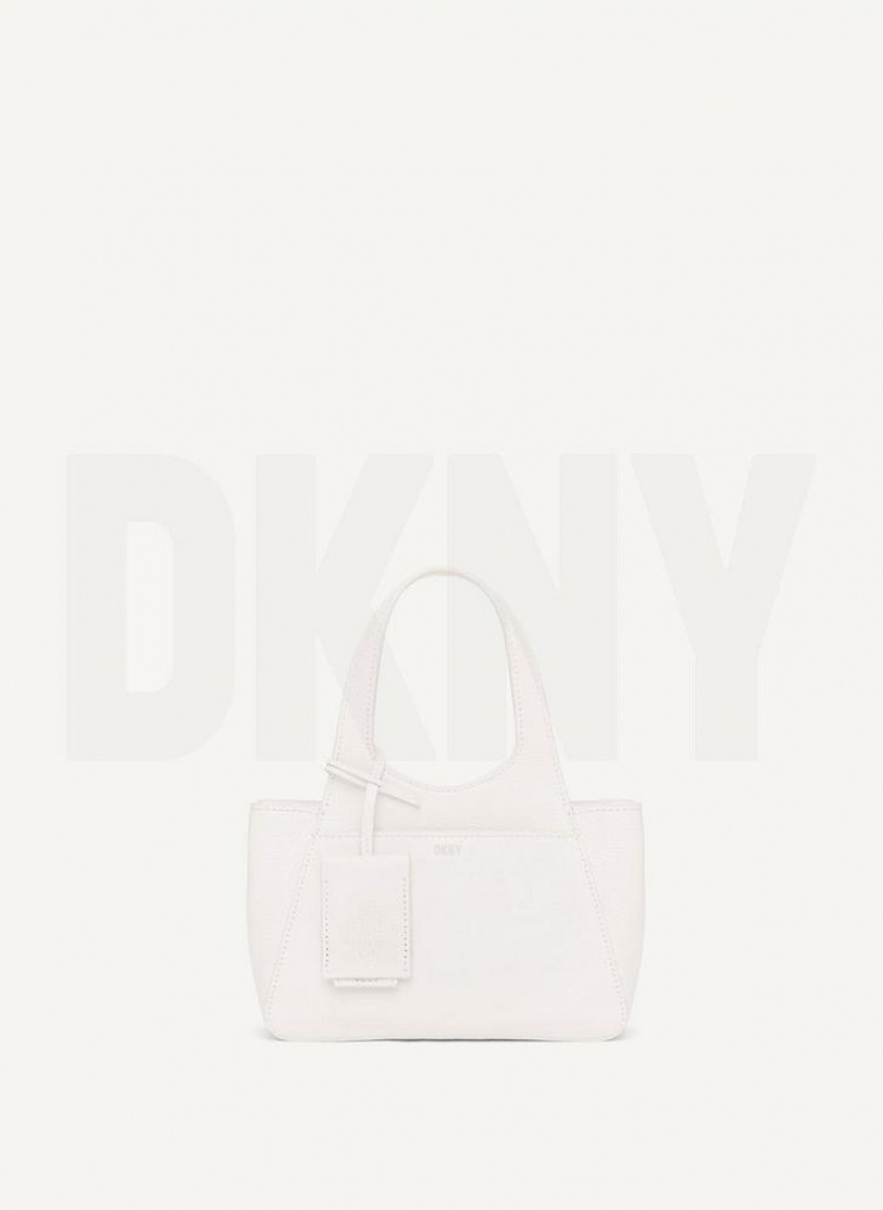 White DKNY The Mini Effortless Tote Bags Crossbody Bags | USA-D0433