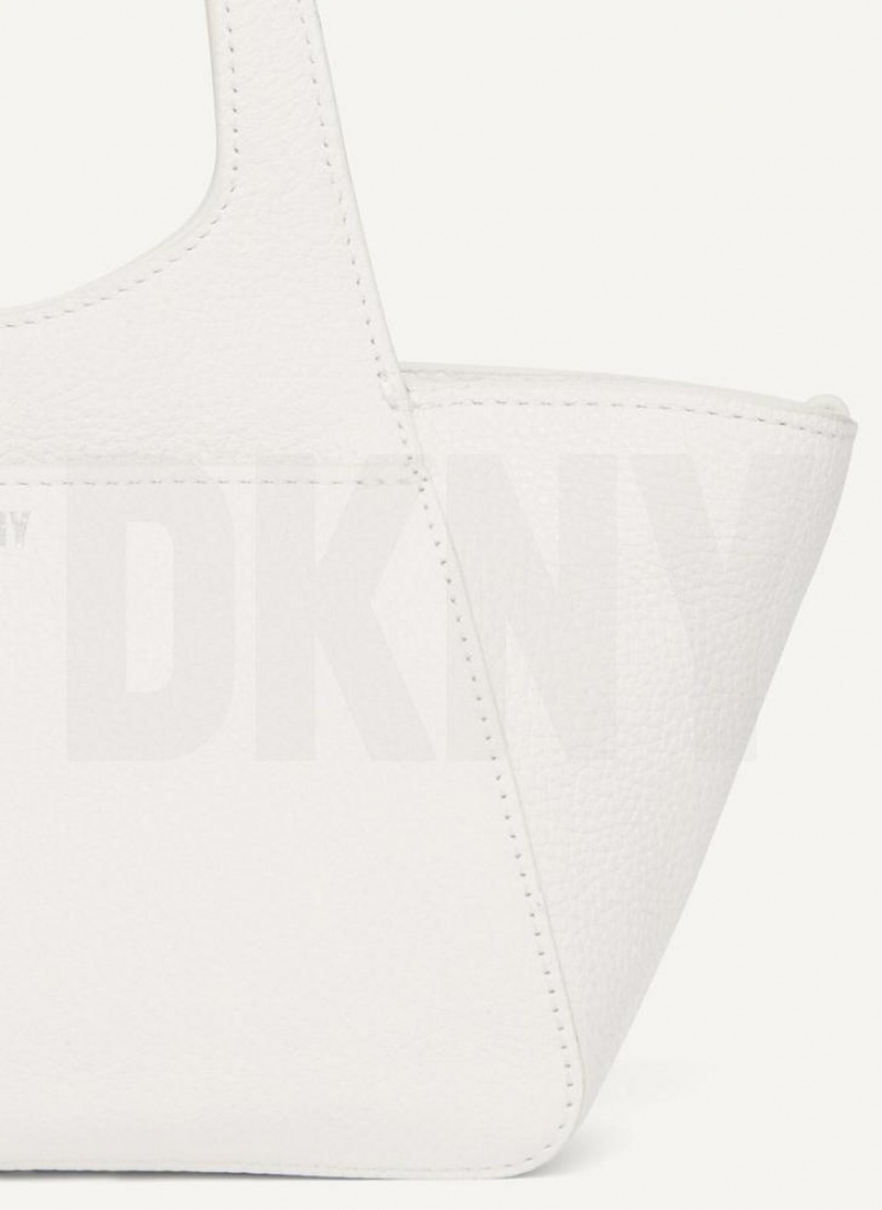White DKNY The Mini Effortless Tote Bags Crossbody Bags | USA-D0433