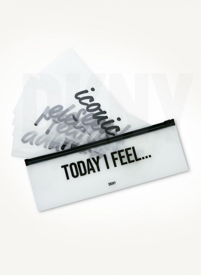 White DKNY Today I Feel Women's Sweatshirts | USA-D0361