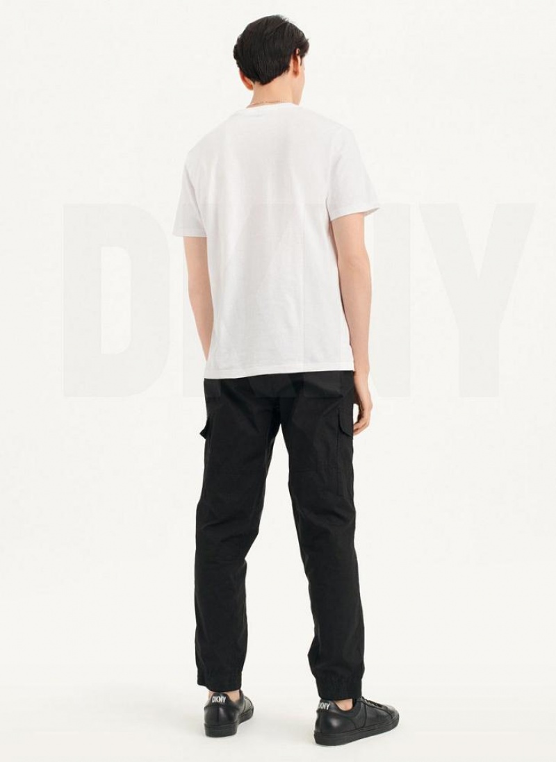 White DKNY Tropical Ombre Men's T Shirts | USA-D0575
