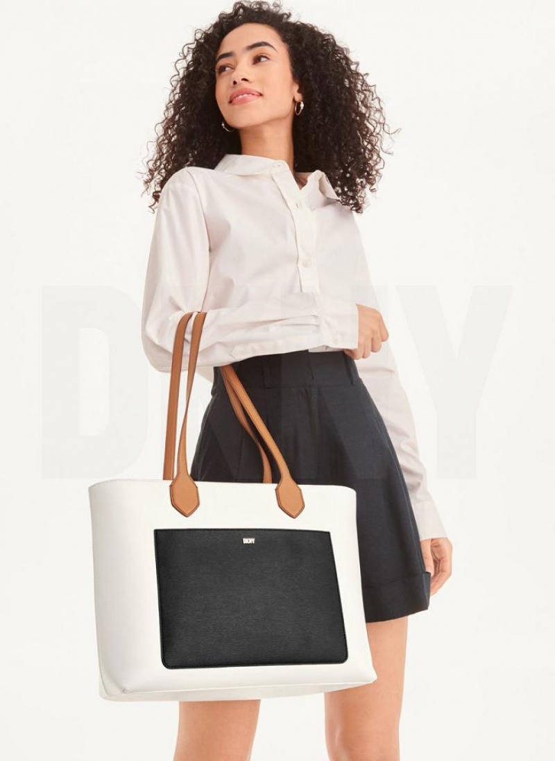 White / Multicolor DKNY Ines Bags Tote Bags | USA-D0380