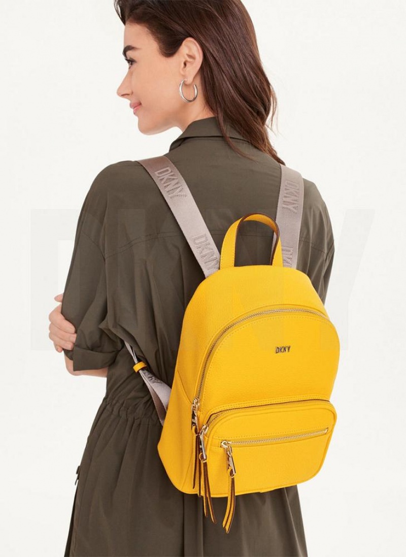Yellow DKNY Maxine Bags Backpacks | USA-D0157