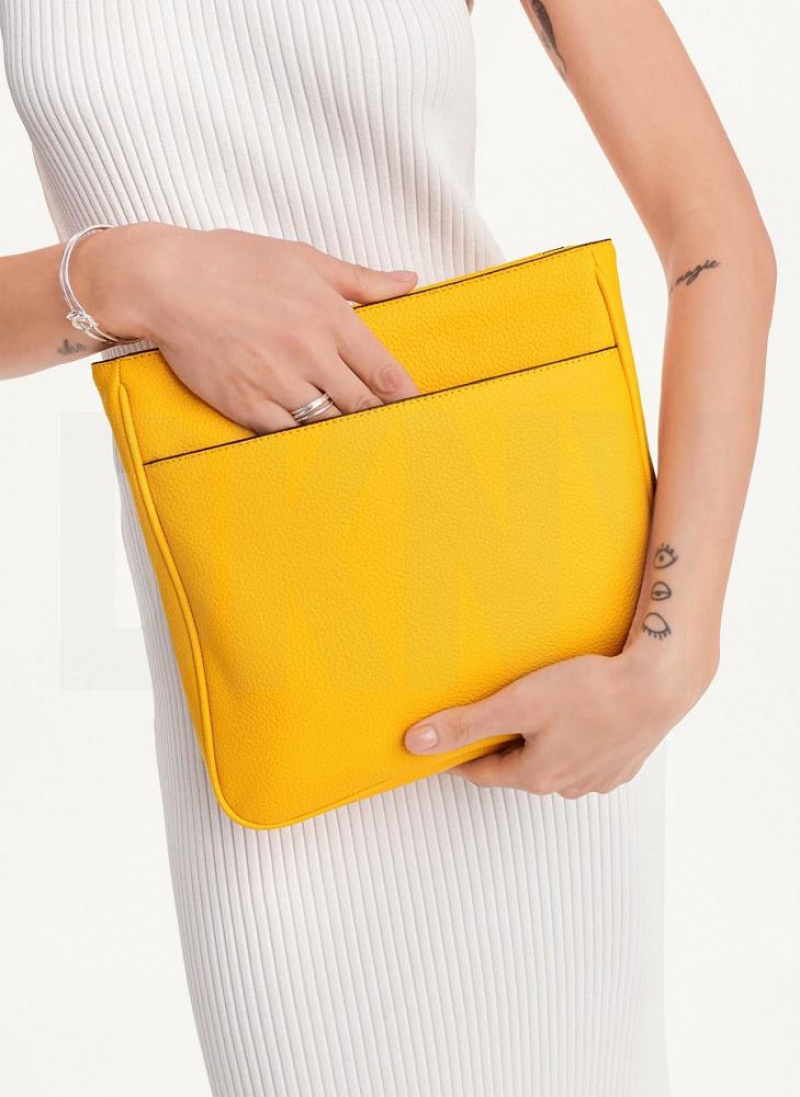 Yellow DKNY Maxine Messenger Bags Crossbody Bags | USA-D0880