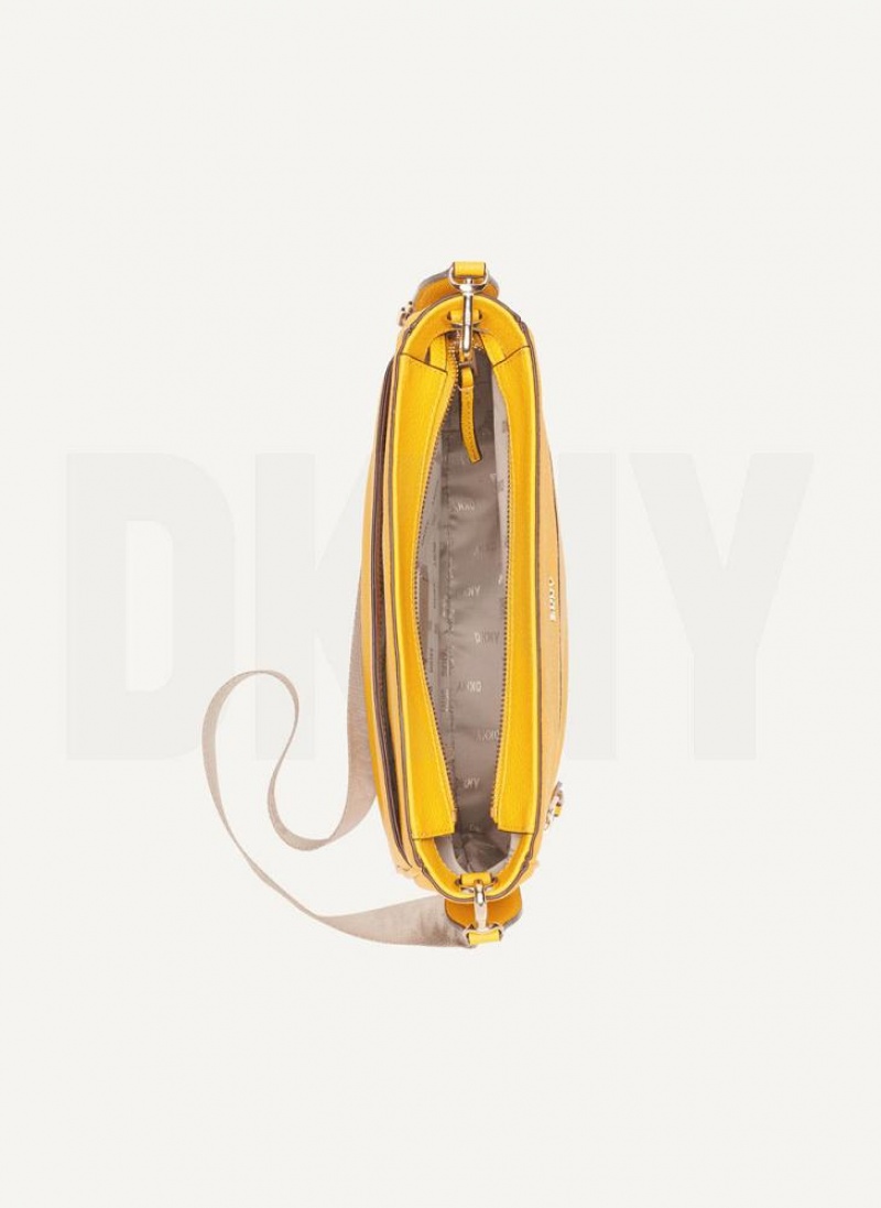 Yellow DKNY Maxine Messenger Bags Crossbody Bags | USA-D0880
