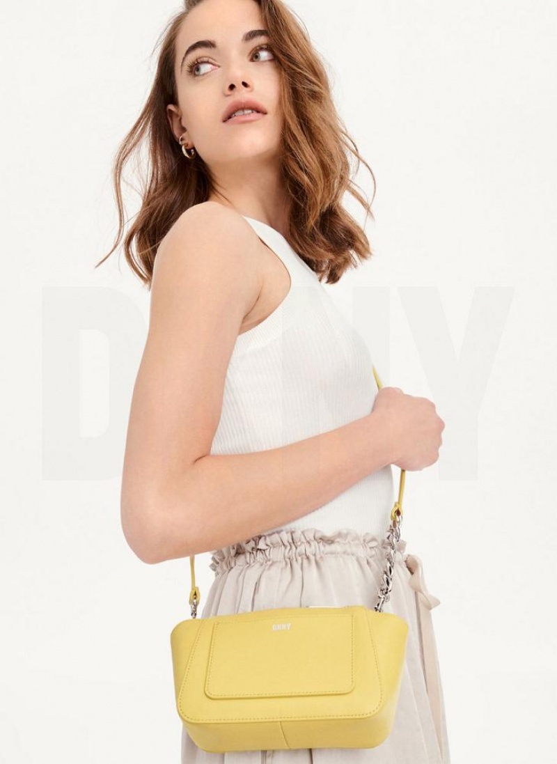 Yellow DKNY Mini Dome Bags Crossbody Bags | USA-D1351