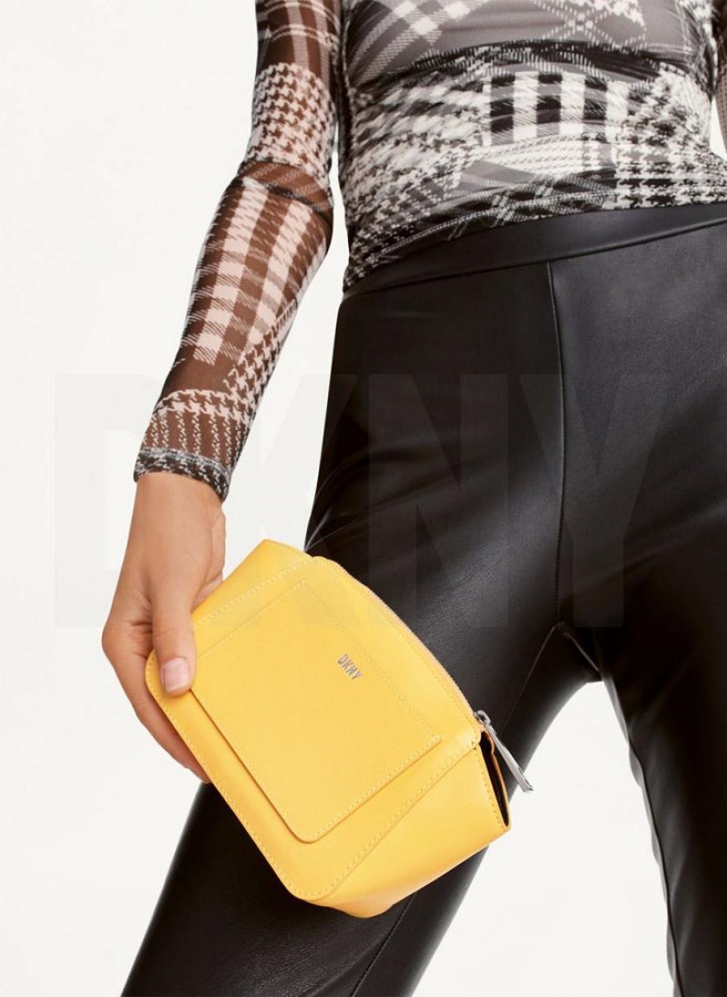 Yellow DKNY Mini Dome Bags Crossbody Bags | USA-D1048