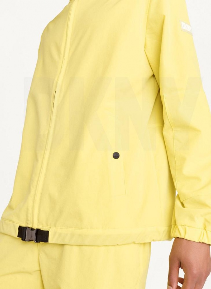 Yellow DKNY Nylon Windbreaker Men's Jackets | USA-D0471