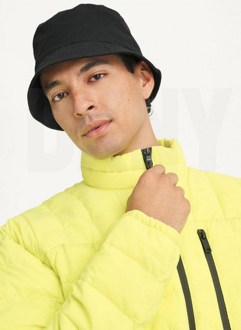 Yellow DKNY Packable Men's Puffer Jacket | USA-D1631