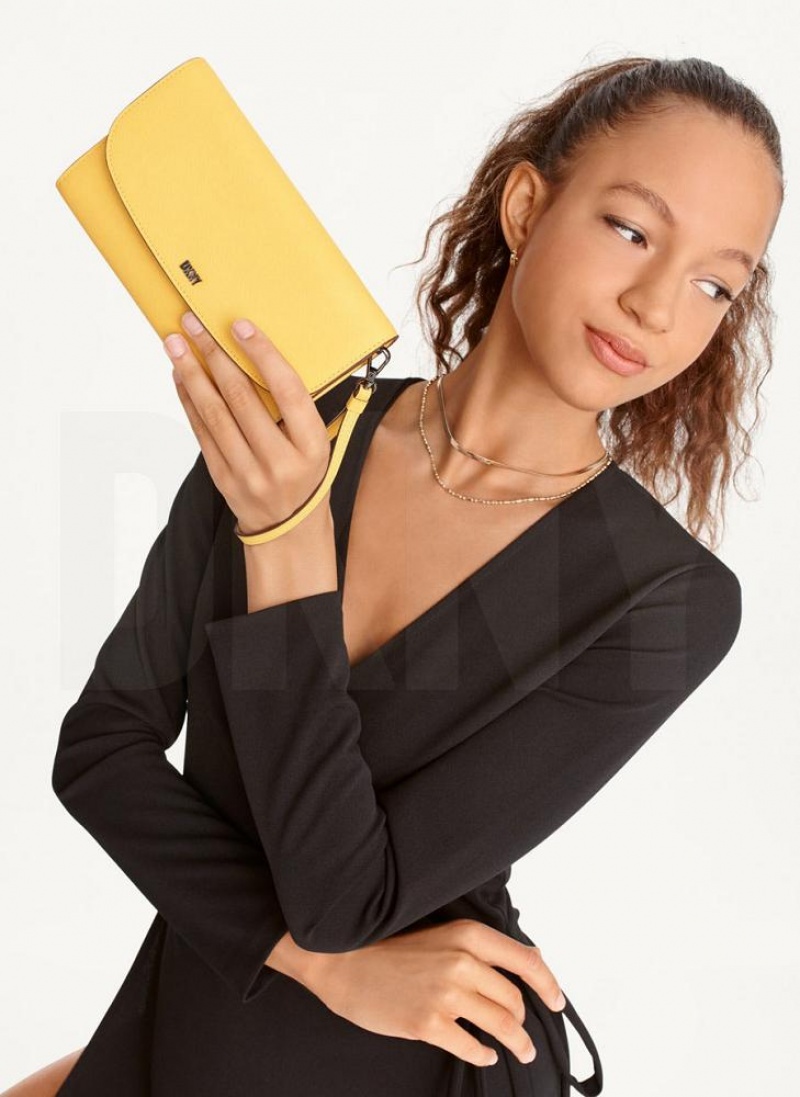 Yellow DKNY Sidney On A Chain Bags Wallets | USA-D0344