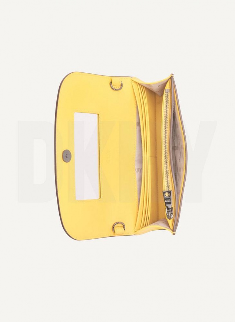 Yellow DKNY Sidney On A Chain Bags Wallets | USA-D0344