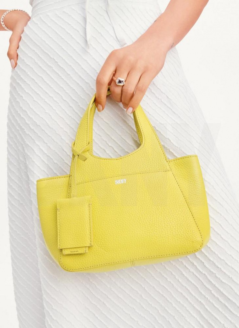 Yellow DKNY The Mini Effortless Tote Bags Crossbody Bags | USA-D0911