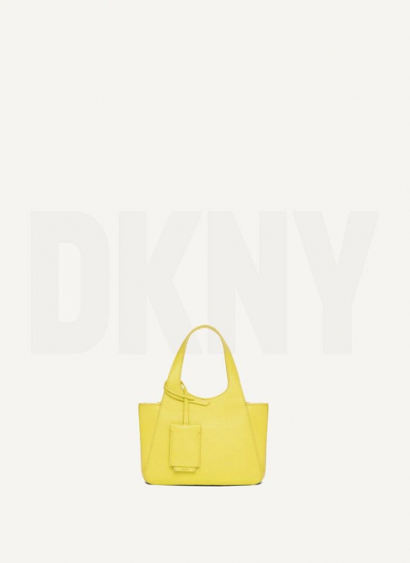 Yellow DKNY The Mini Effortless Tote Bags Crossbody Bags | USA-D0911