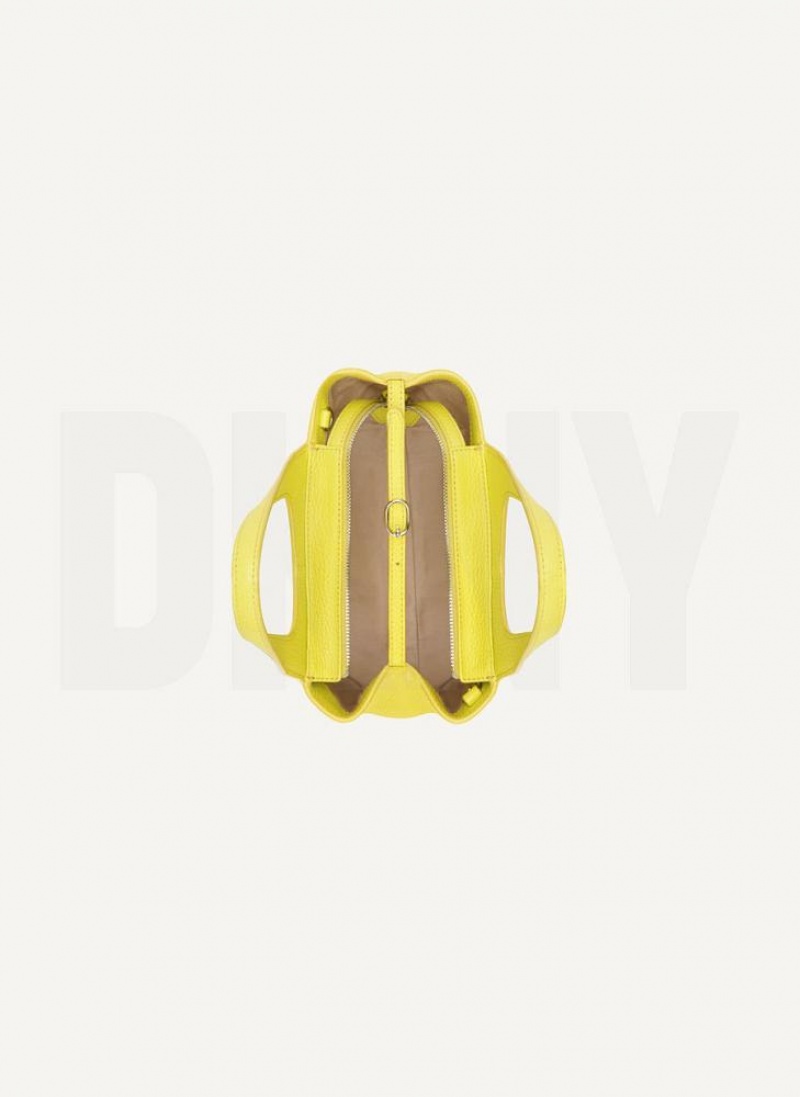 Yellow DKNY The Mini Effortless Tote Bags Crossbody Bags | USA-D0911